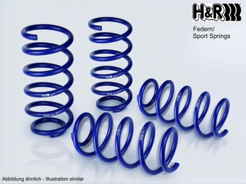 H+R Performance Lowering Springs Suspension Kit, springs/shock absorbers